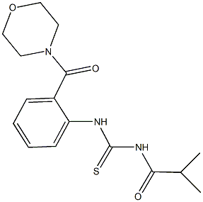 N-isobutyryl-N'-[2-(4-morpholinylcarbonyl)phenyl]thiourea Struktur