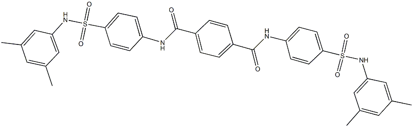 N~1~,N~4~-bis{4-[(3,5-dimethylanilino)sulfonyl]phenyl}terephthalamide Struktur