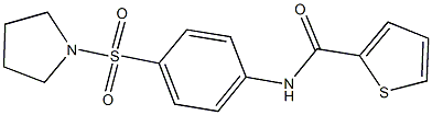 N-[4-(pyrrolidin-1-ylsulfonyl)phenyl]thiophene-2-carboxamide Struktur