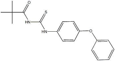 N-(2,2-dimethylpropanoyl)-N'-(4-phenoxyphenyl)thiourea Struktur