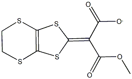 2-(5,6-dihydro[1,3]dithiolo[4,5-b][1,4]dithiin-2-ylidene)-3-methoxy-3-oxopropanoic acid Struktur