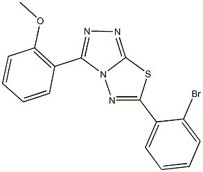 2-[6-(2-bromophenyl)[1,2,4]triazolo[3,4-b][1,3,4]thiadiazol-3-yl]phenyl methyl ether Struktur