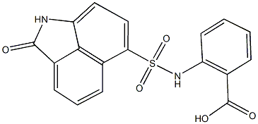 2-{[(2-oxo-1,2-dihydrobenzo[cd]indol-6-yl)sulfonyl]amino}benzoic acid Struktur