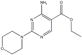 ethyl 4-amino-2-(4-morpholinyl)-5-pyrimidinecarboxylate Struktur