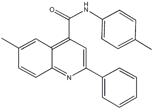 6-methyl-N-(4-methylphenyl)-2-phenyl-4-quinolinecarboxamide Struktur