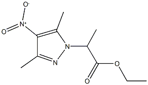 ethyl 2-{4-nitro-3,5-dimethyl-1H-pyrazol-1-yl}propanoate Struktur