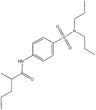 N-{4-[(dipropylamino)sulfonyl]phenyl}-2-methylpentanamide Struktur