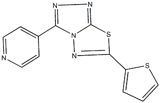 3-(4-pyridinyl)-6-(2-thienyl)[1,2,4]triazolo[3,4-b][1,3,4]thiadiazole Struktur