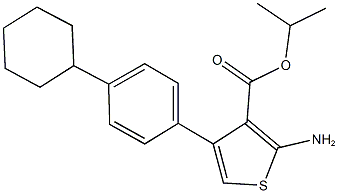 isopropyl 2-amino-4-(4-cyclohexylphenyl)-3-thiophenecarboxylate Struktur