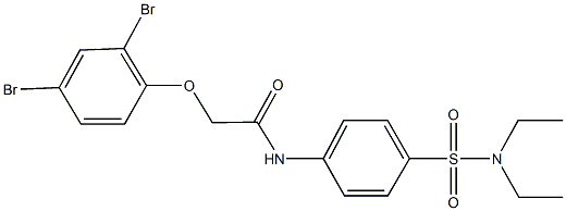 2-(2,4-dibromophenoxy)-N-{4-[(diethylamino)sulfonyl]phenyl}acetamide Struktur