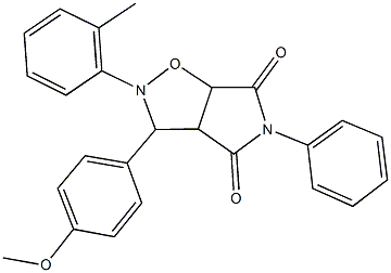 3-(4-methoxyphenyl)-2-(2-methylphenyl)-5-phenyldihydro-2H-pyrrolo[3,4-d]isoxazole-4,6(3H,5H)-dione Struktur