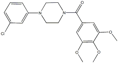 1-(3-chlorophenyl)-4-(3,4,5-trimethoxybenzoyl)piperazine Struktur