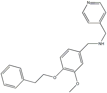 N-[3-methoxy-4-(2-phenylethoxy)benzyl]-N-(4-pyridinylmethyl)amine Struktur