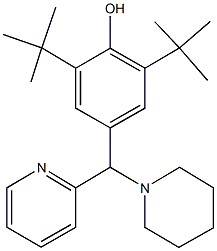 2,6-ditert-butyl-4-[1-piperidinyl(2-pyridinyl)methyl]phenol Struktur