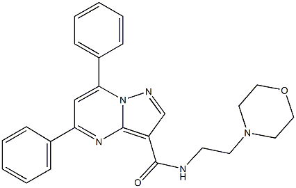 N-[2-(4-morpholinyl)ethyl]-5,7-diphenylpyrazolo[1,5-a]pyrimidine-3-carboxamide Struktur