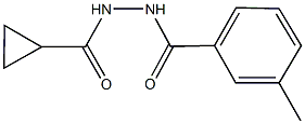 N'-(3-methylbenzoyl)cyclopropanecarbohydrazide Struktur