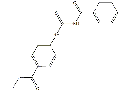 ethyl 4-{[(benzoylamino)carbothioyl]amino}benzoate Struktur