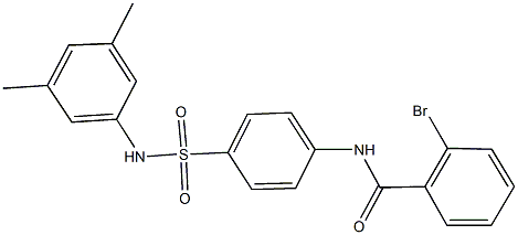 2-bromo-N-{4-[(3,5-dimethylanilino)sulfonyl]phenyl}benzamide Struktur