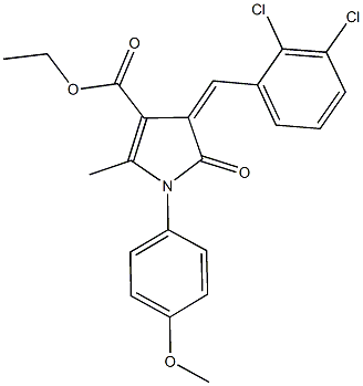 ethyl 4-(2,3-dichlorobenzylidene)-1-(4-methoxyphenyl)-2-methyl-5-oxo-4,5-dihydro-1H-pyrrole-3-carboxylate Struktur