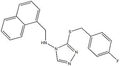 3-[(4-fluorobenzyl)sulfanyl]-N-(1-naphthylmethyl)-4H-1,2,4-triazol-4-amine Struktur