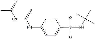 4-{[(acetylamino)carbothioyl]amino}-N-(tert-butyl)benzenesulfonamide Struktur