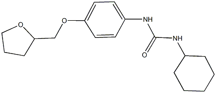 N-cyclohexyl-N'-[4-(tetrahydro-2-furanylmethoxy)phenyl]urea Struktur