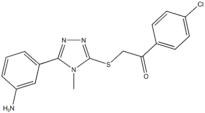 2-{[5-(3-aminophenyl)-4-methyl-4H-1,2,4-triazol-3-yl]sulfanyl}-1-(4-chlorophenyl)ethanone Struktur