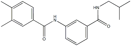 N-{3-[(isobutylamino)carbonyl]phenyl}-3,4-dimethylbenzamide Struktur