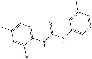 N-(2-bromo-4-methylphenyl)-N'-(3-methylphenyl)urea Struktur