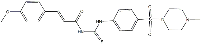 N-[3-(4-methoxyphenyl)acryloyl]-N'-{4-[(4-methyl-1-piperazinyl)sulfonyl]phenyl}thiourea Struktur