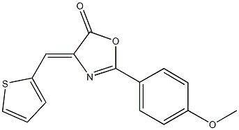 2-(4-methoxyphenyl)-4-(2-thienylmethylene)-1,3-oxazol-5(4H)-one Struktur