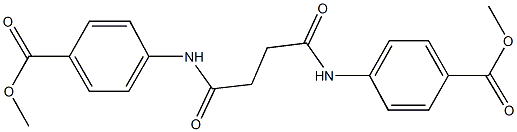 methyl 4-({4-[4-(methoxycarbonyl)anilino]-4-oxobutanoyl}amino)benzoate Struktur