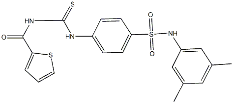 N-(3,5-dimethylphenyl)-4-({[(2-thienylcarbonyl)amino]carbothioyl}amino)benzenesulfonamide Struktur