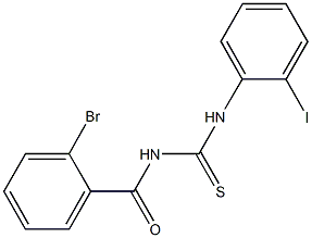 N-(2-bromobenzoyl)-N'-(2-iodophenyl)thiourea Struktur