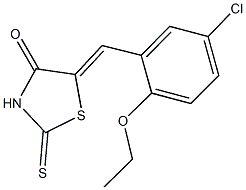 5-(5-chloro-2-ethoxybenzylidene)-2-thioxo-1,3-thiazolidin-4-one Struktur