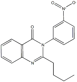 2-butyl-3-{3-nitrophenyl}-4(3H)-quinazolinone Struktur