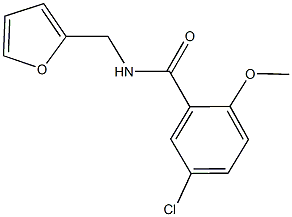 5-chloro-N-(2-furylmethyl)-2-methoxybenzamide Struktur