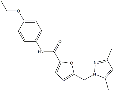 5-[(3,5-dimethyl-1H-pyrazol-1-yl)methyl]-N-(4-ethoxyphenyl)-2-furamide Struktur