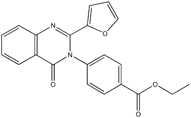 ethyl 4-(2-(2-furyl)-4-oxo-3(4H)-quinazolinyl)benzoate Struktur