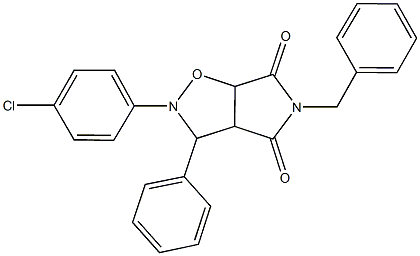 5-benzyl-2-(4-chlorophenyl)-3-phenyldihydro-2H-pyrrolo[3,4-d]isoxazole-4,6(3H,5H)-dione Struktur