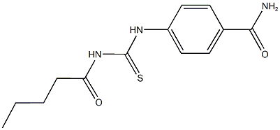 4-{[(pentanoylamino)carbothioyl]amino}benzamide Struktur