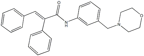 N-[3-(4-morpholinylmethyl)phenyl]-2,3-diphenylacrylamide Struktur