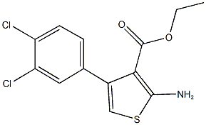 ethyl 2-amino-4-(3,4-dichlorophenyl)-3-thiophenecarboxylate Struktur