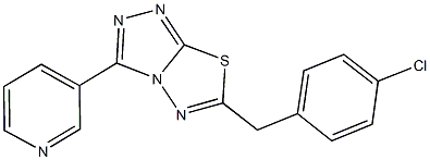 6-(4-chlorobenzyl)-3-(3-pyridinyl)[1,2,4]triazolo[3,4-b][1,3,4]thiadiazole Struktur