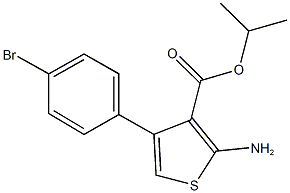 isopropyl 2-amino-4-(4-bromophenyl)-3-thiophenecarboxylate Struktur