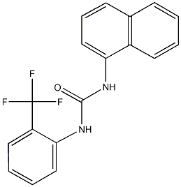 N-(1-naphthyl)-N'-[2-(trifluoromethyl)phenyl]urea Struktur