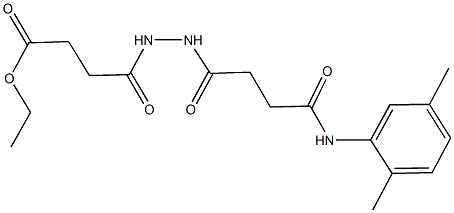 ethyl 4-{2-[4-(2,5-dimethylanilino)-4-oxobutanoyl]hydrazino}-4-oxobutanoate Struktur