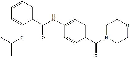 2-isopropoxy-N-[4-(4-morpholinylcarbonyl)phenyl]benzamide Struktur