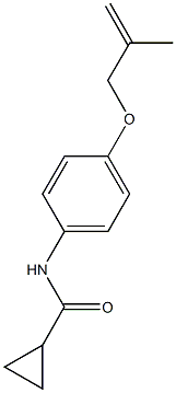 N-{4-[(2-methyl-2-propenyl)oxy]phenyl}cyclopropanecarboxamide Struktur