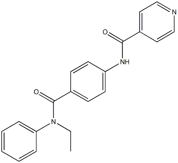 N-{4-[(ethylanilino)carbonyl]phenyl}isonicotinamide Struktur